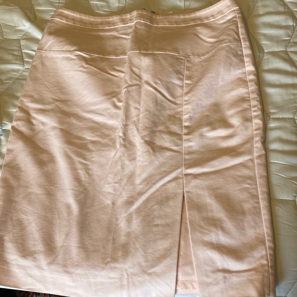Pale pink pencil skirt